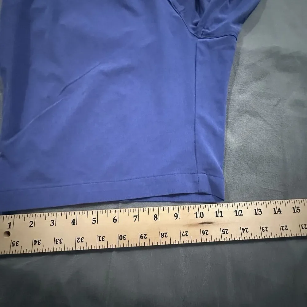 Peter Millar Chino Shorts Mens 40 Blue Wicking Casual Stretch Crown Golf Hiking